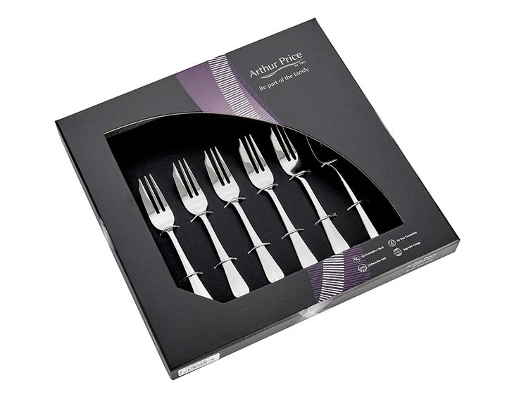 Arthur Price Classics Rattail Set Of 6 Pastry Forks