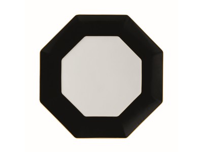 Wedgwood Gio Gold Octagonal Charger Charcoal Gift Boxed - La Belle Table - 40007543