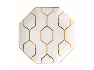 Wedgwood Gio Gold Octagonal Side Plate White Gift Boxed - La Belle Table - 40007545