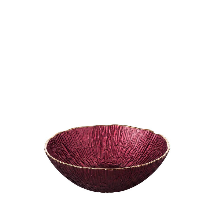 Aulica Bordeaux coupe with gold rim 23 cm