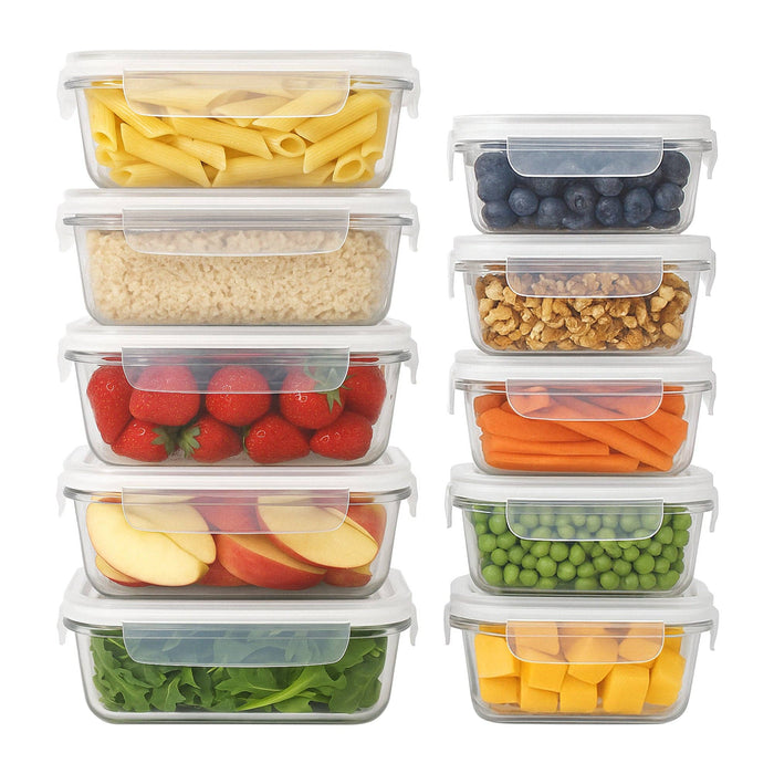 Glass Food Storage Container 10pc Set with Lids