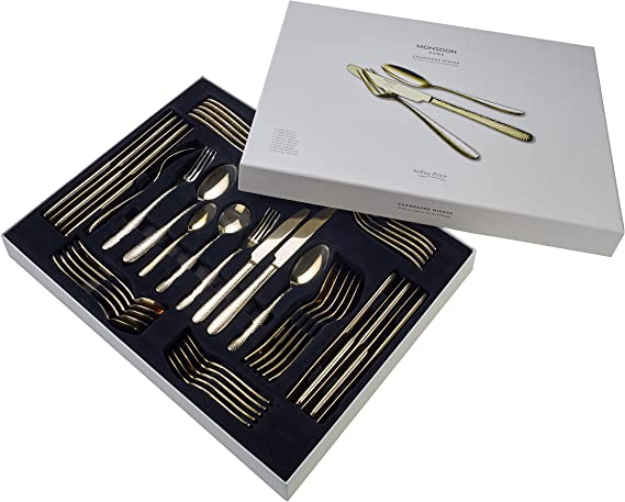 Arthur Price Monsoon Mirage Champagne 44PC Cutlery Set - La Belle Table - 