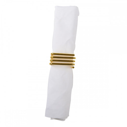 Aulica Gold Squared Napkin Rings S/4 - La Belle Table - 818201