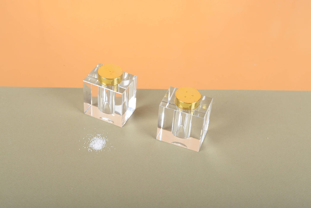 Aulica Square Golden Salt And Pepper Shaker