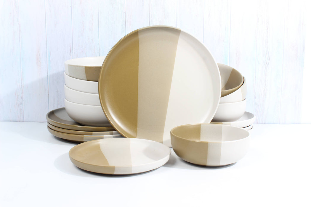 Godinger Piermont Natural 16 Piece Dinnerware Set
