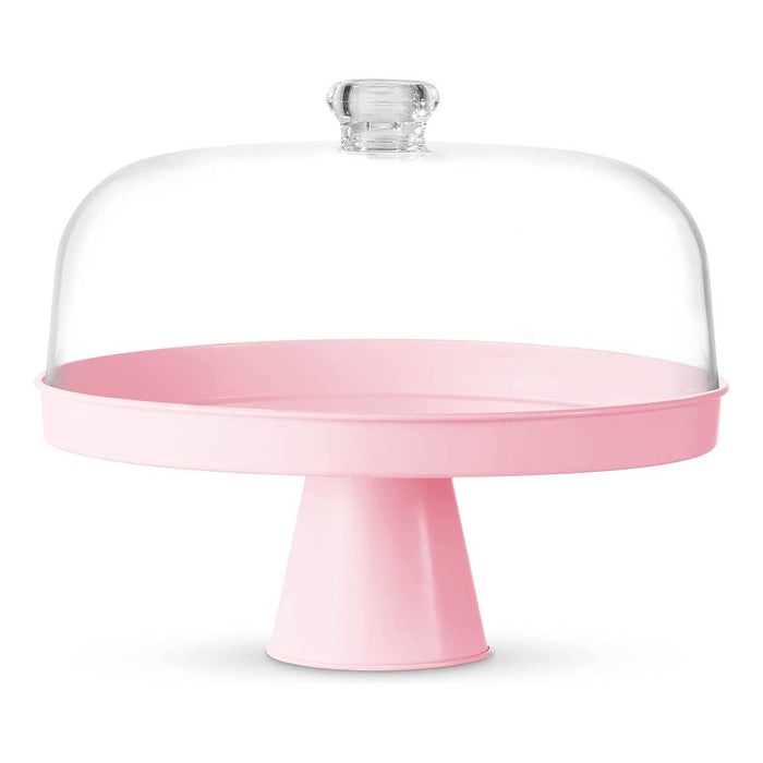 Godinger Acrylic Lid with Galvanized Pink Cake Stand