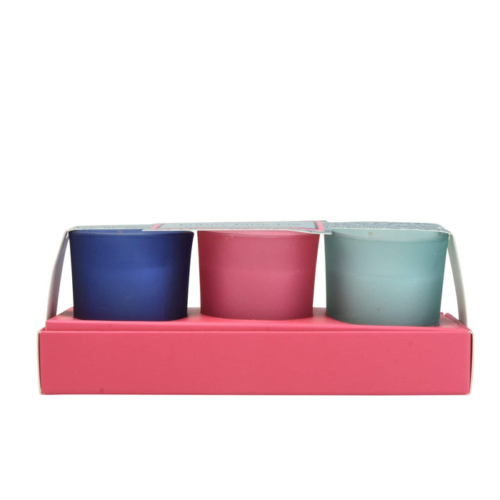 Jaipur Pink Fig Set of 3 Mini Votives Candles in Gift Box