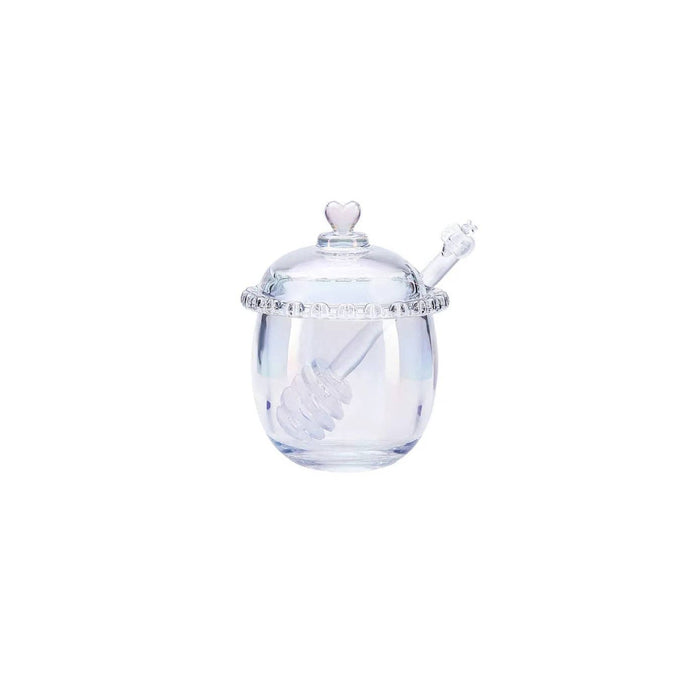 Karaca Rory Glass Honey Pot, 9cm, Clear: Luster