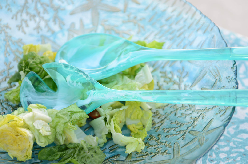 Aulica Green Resin Salad Cutlery