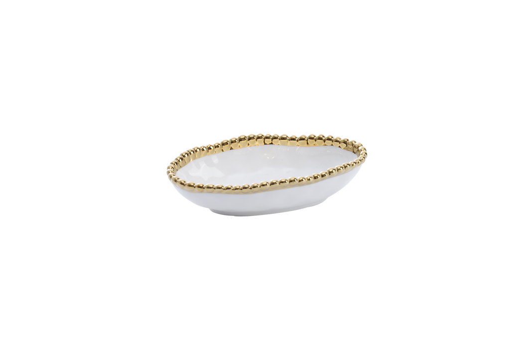 Pampa Bay Golden Salerno Long Condiment Bowl