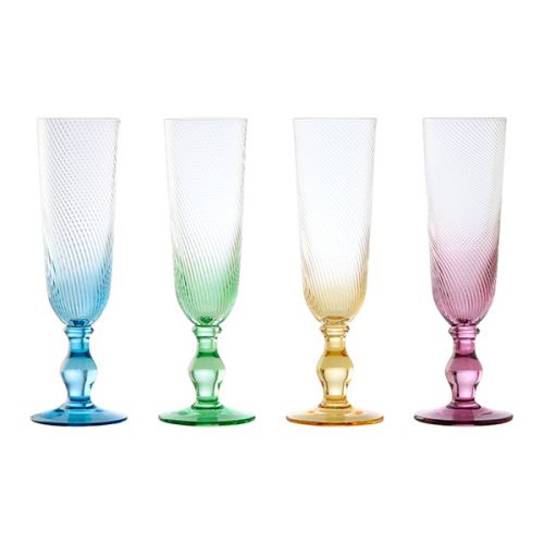 ASD Swirl Champagne Flutes Set Of 4 - La Belle Table - ASD10003