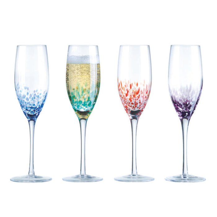 ASD Speckle Champagne Flutes Set of 4