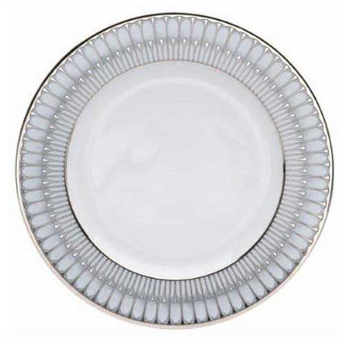 Deshoulieres Arcades Grey Platinum Dinner Plate - La Belle Table - DES001-1