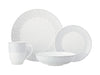 Maxwell and Williams Harlequin Coupe Sixteen Piece Porcelain Dinner Set, Grey Edge, Gift Boxed - La Belle Table - FX0320