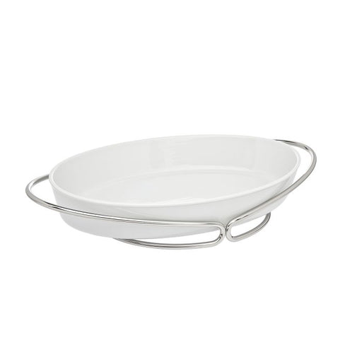 Godinger Infinity Nickel Procelain Oval Dish - La Belle Table - GDNG021