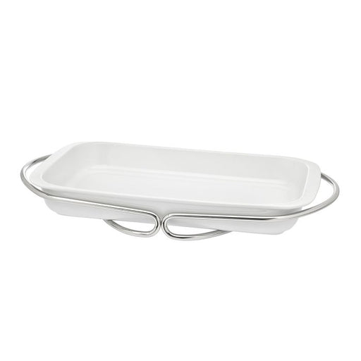 Godinger Infinity Nickel Procelain Rectangular Dish - La Belle Table - GDNG022