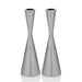 Godinger Set of 2 Hourglass Candlesticks - La Belle Table - GDNG039