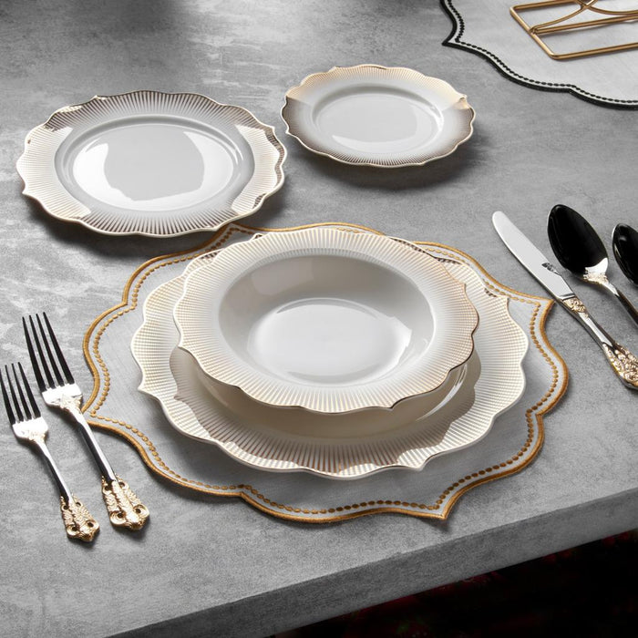 Konigtum GD 24pc Bone China Dinner Set