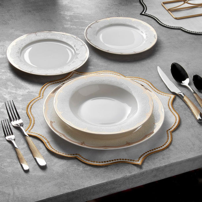 Konigtum SS 24pc Bone China Dinner Set