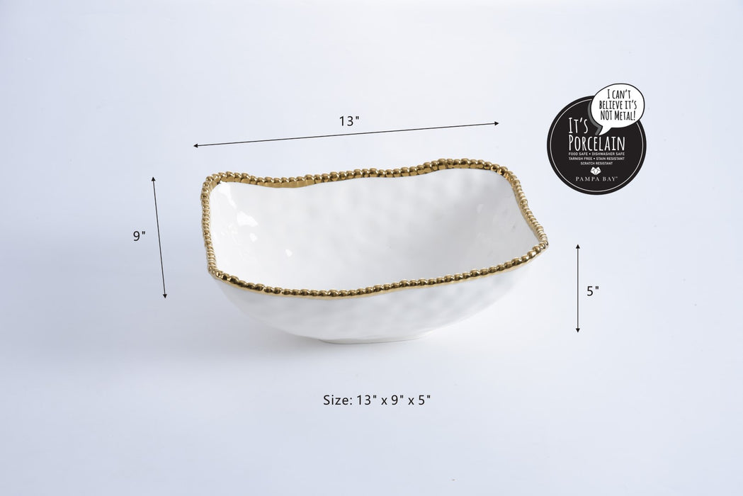 Pampa Bay Golden Salerno Deep Serving Bowl