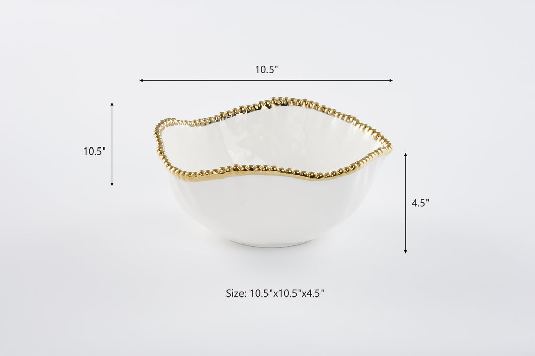 Pampa Bay Golden Salerno Medium Salad Bowl