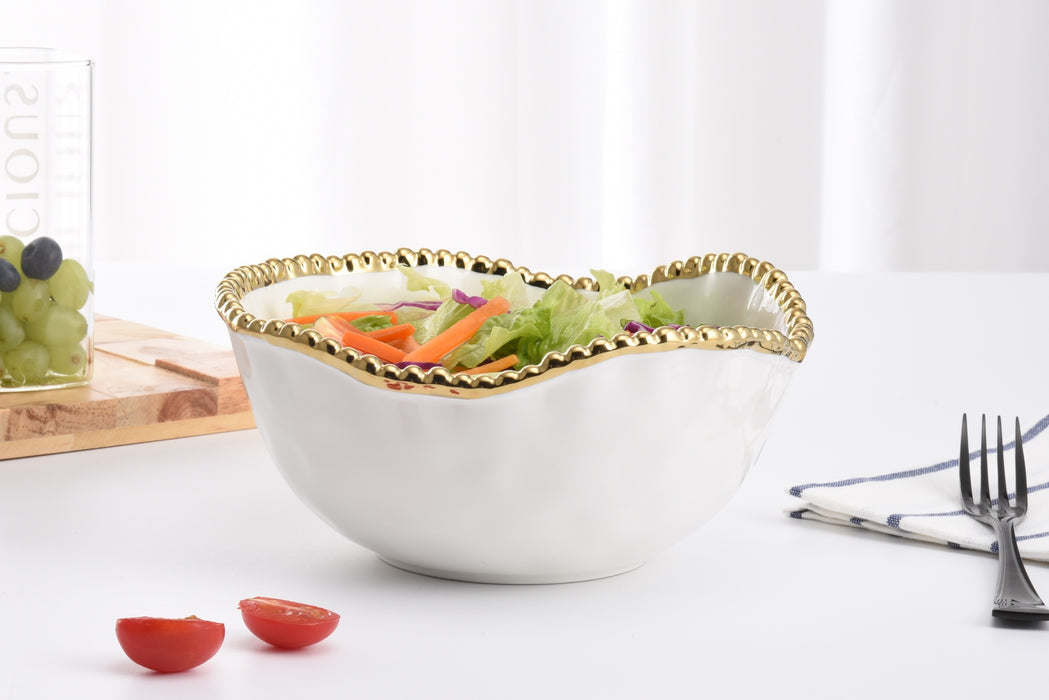 Pampa Bay Golden Salerno Medium Salad Bowl