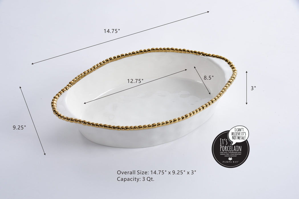 Pampa Bay Golden Salerno Oval Baking Dish