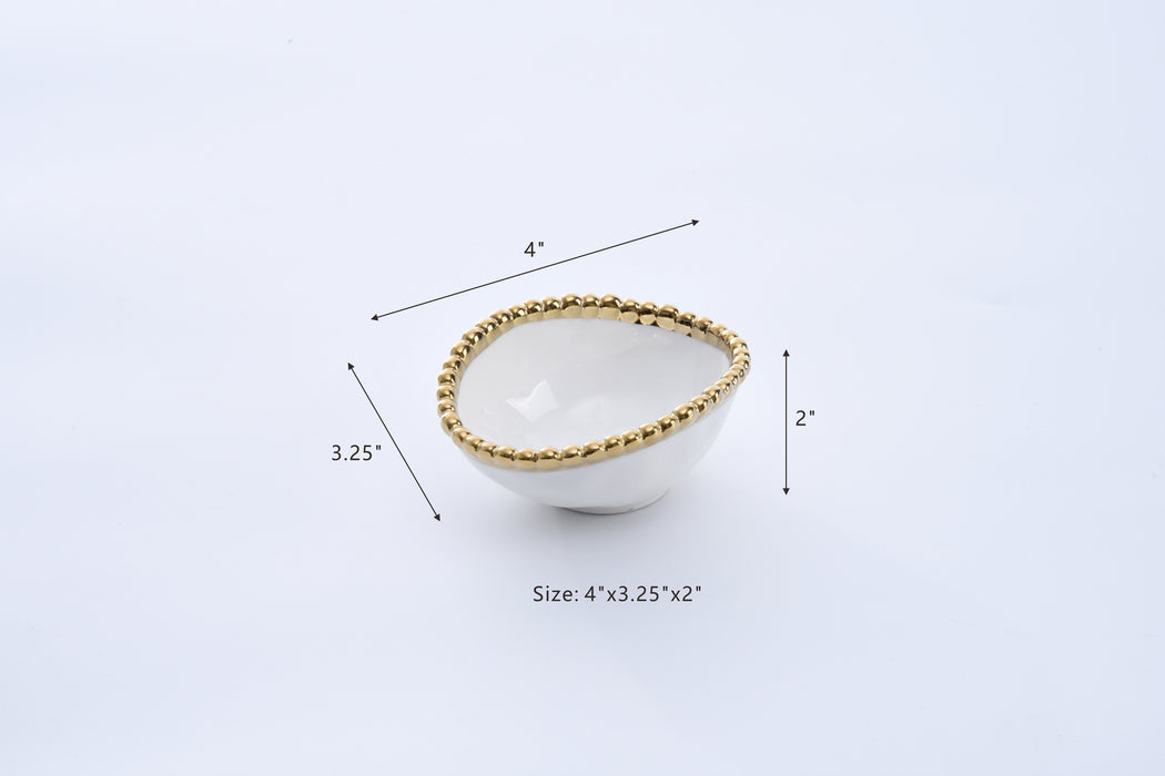 Pampa Bay Golden Salerno Oval Condiment Bowl
