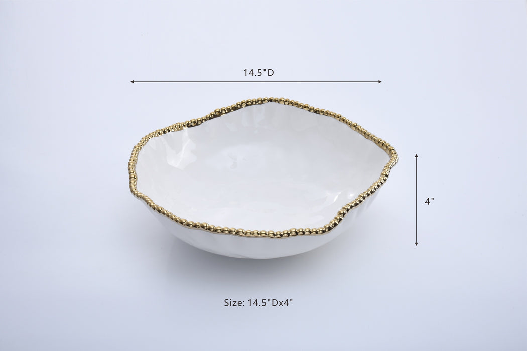 Pampa Bay Golden Salerno Oversized Serving Bowl