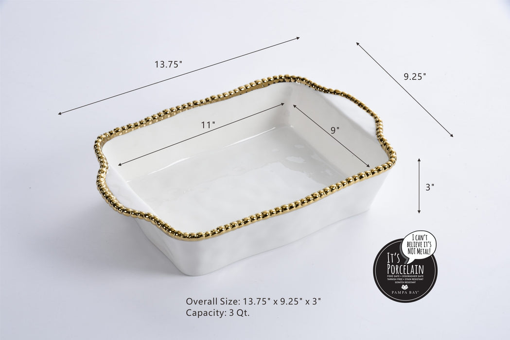 Pampa Bay Golden Salerno Rectangular Baking Dish