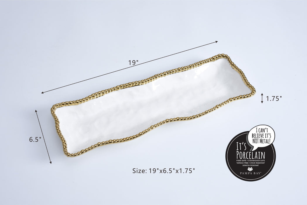 Pampa Bay Golden Salerno Rectangular Serving Piece