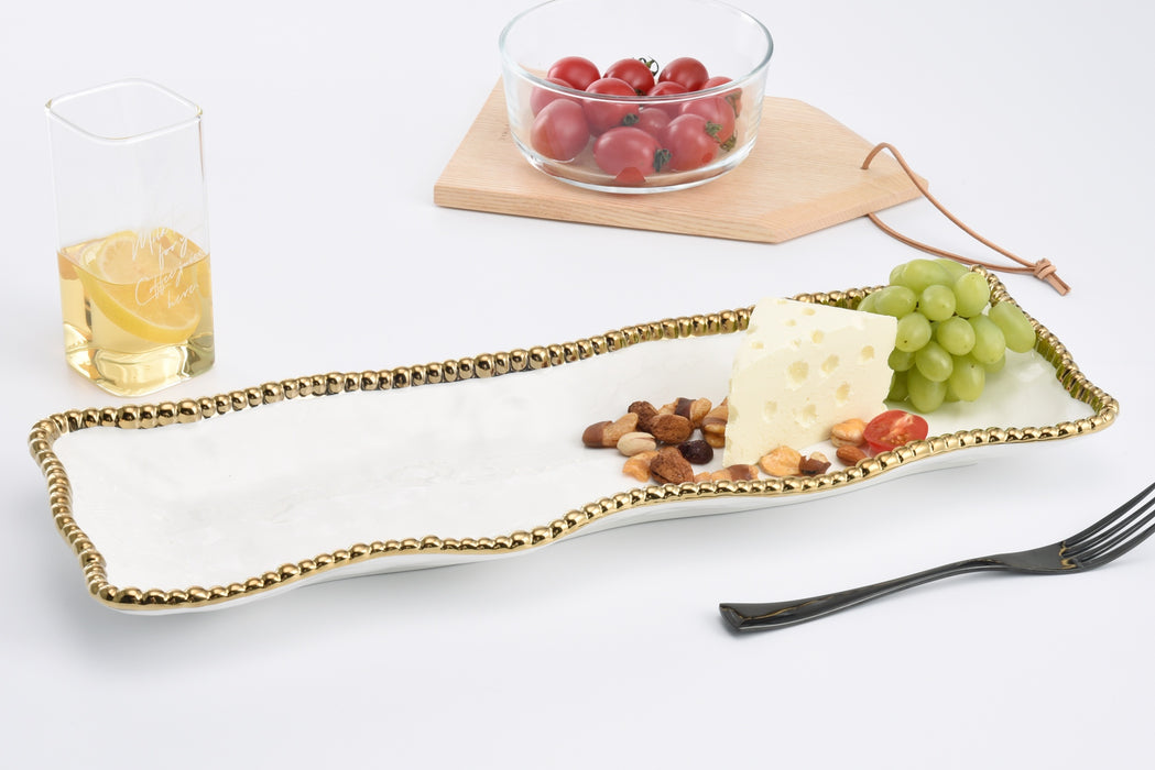 Pampa Bay Golden Salerno Rectangular Serving Piece