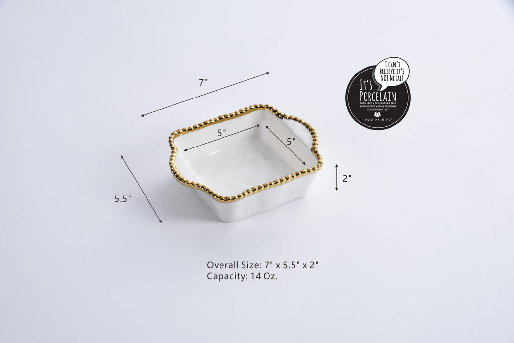 Pampa Bay Golden Salerno Square Individual Baking Dish