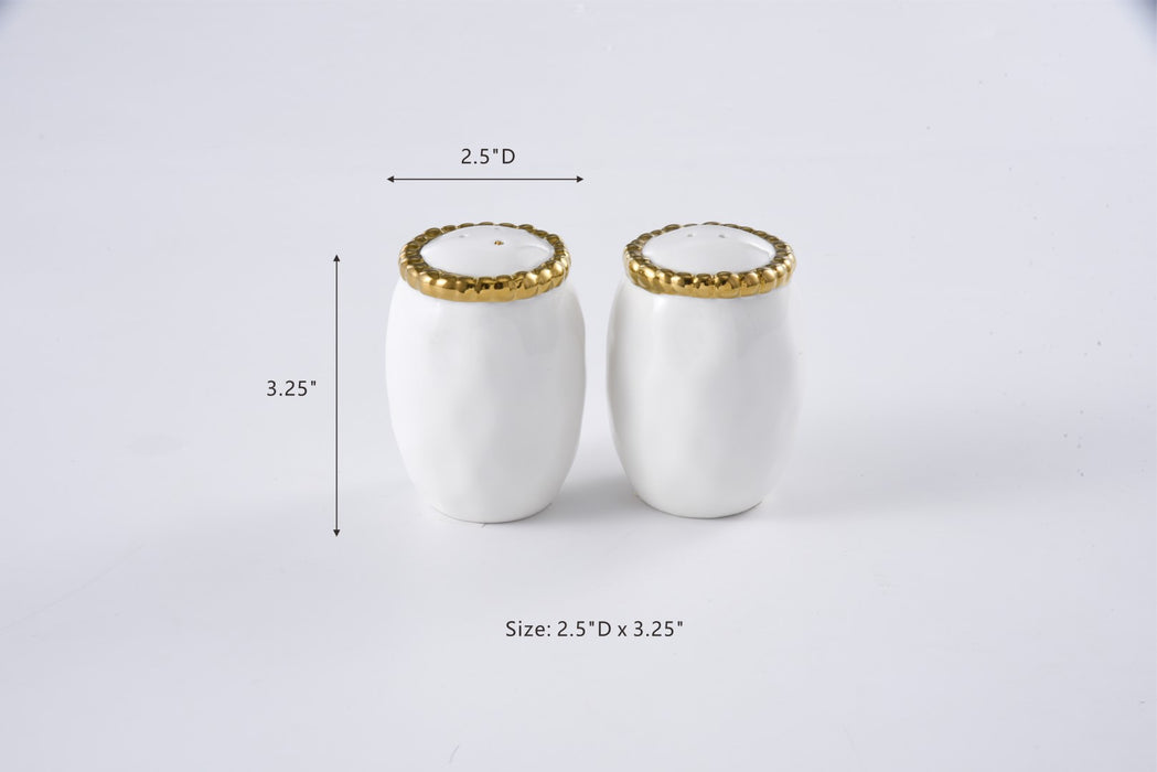 Pampa Bay Golden Salerno Salt and Pepper Shakers