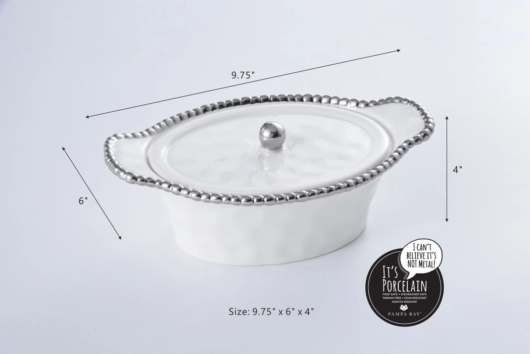 Pampa Bay Salerno Oval Covered Casserole Dish