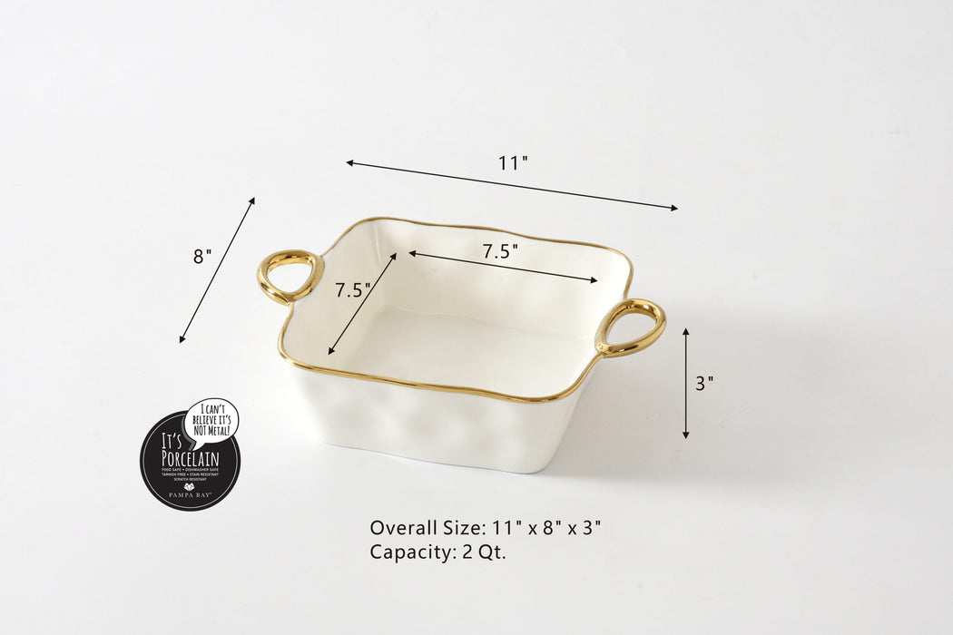 Pampa Bay Golden Handles 8″ x 8″ Square Baking Dish