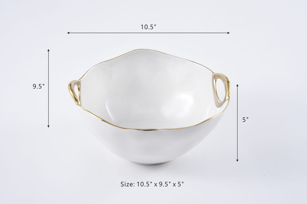 Pampa Bay Golden Handles Large Round Bowl