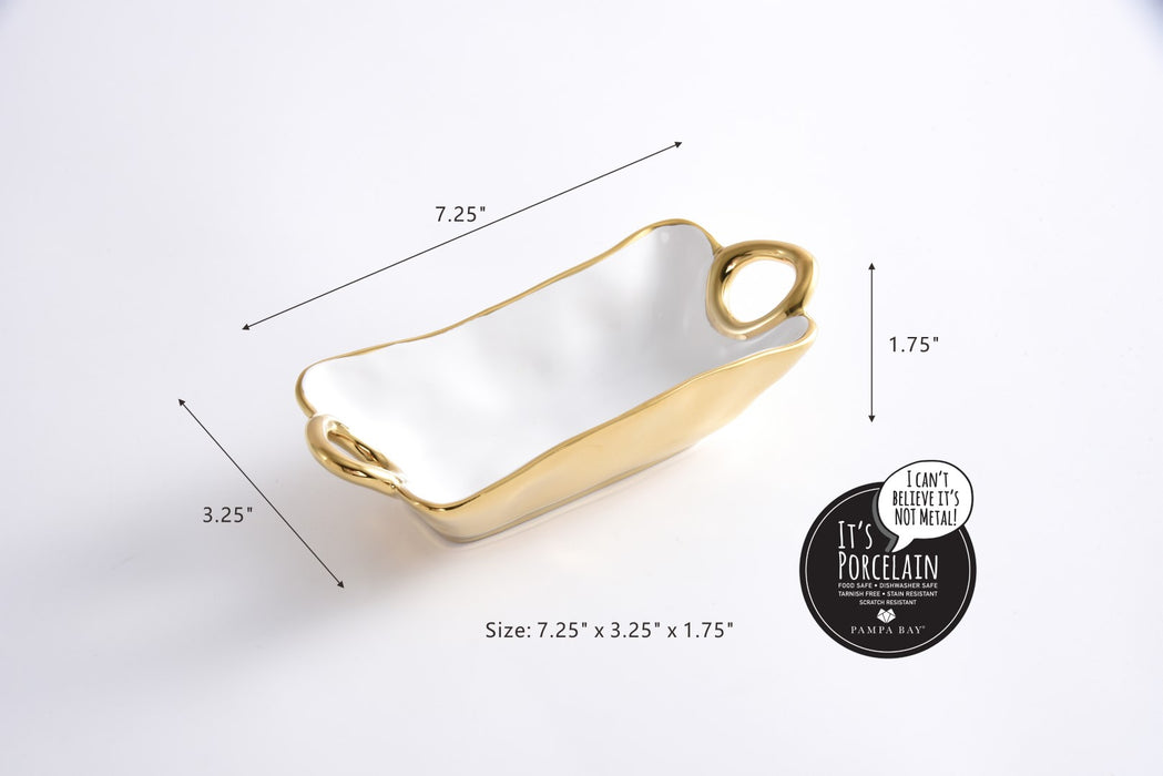 Pampa Bay Golden Handles  Mini Rectangular Bowl