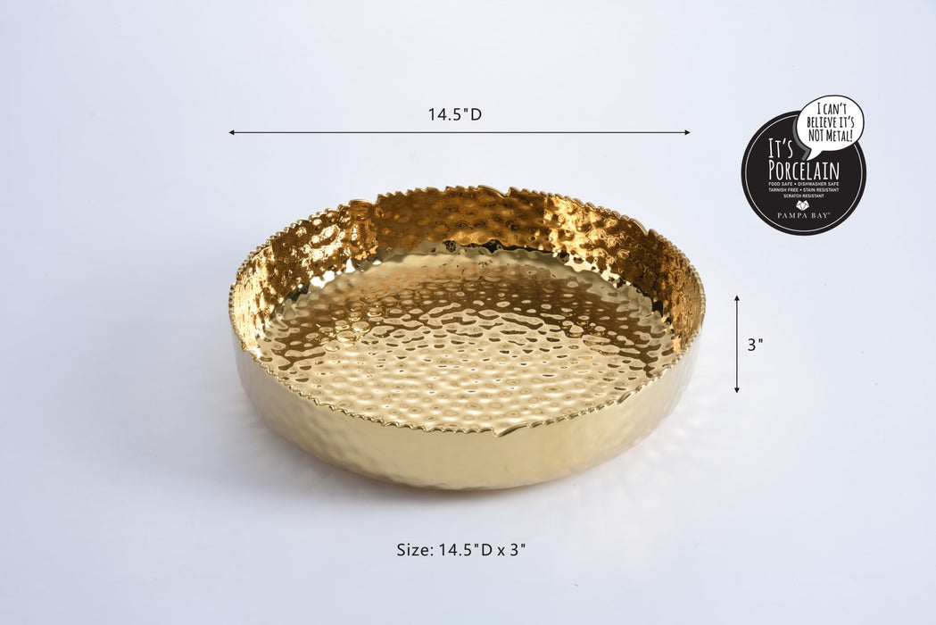 Pampa Bay Golden Millennium Extra Large Shallow Bowl
