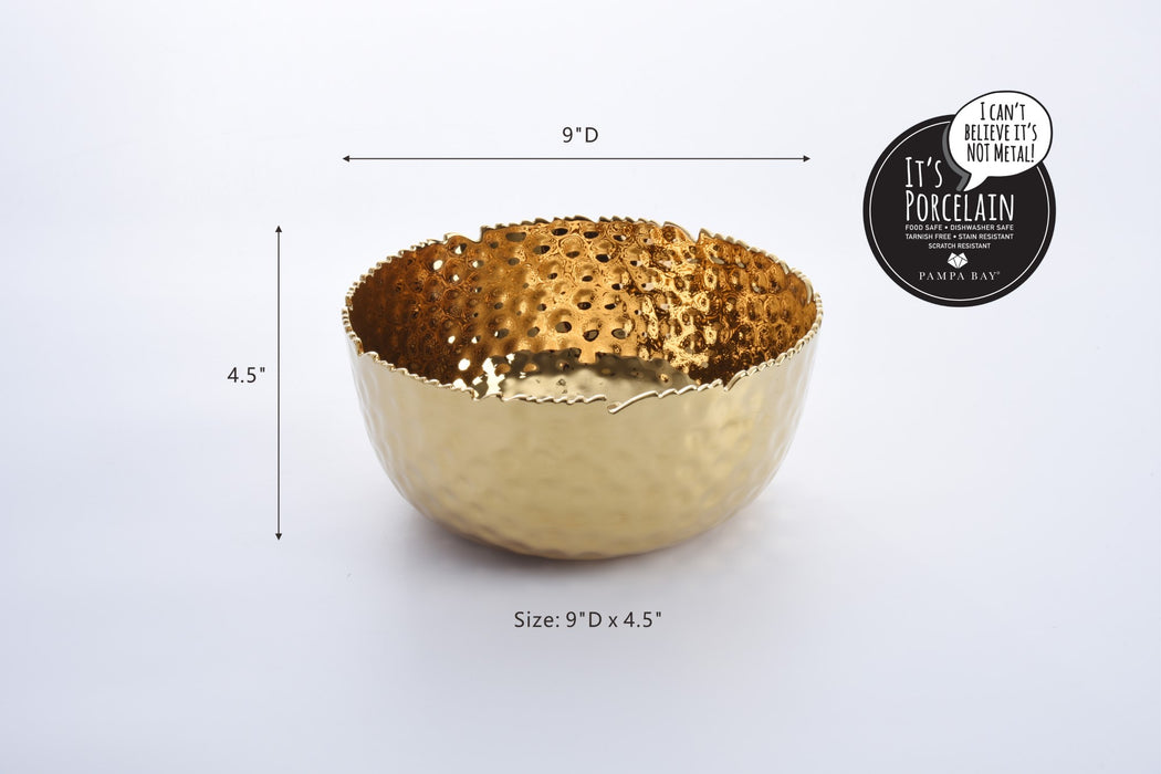 Pampa Bay Golden Millennium Large Round Serving Bowl