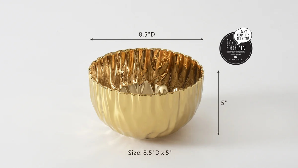 Pampa Bay Golden Millennium Medium Round Bowl