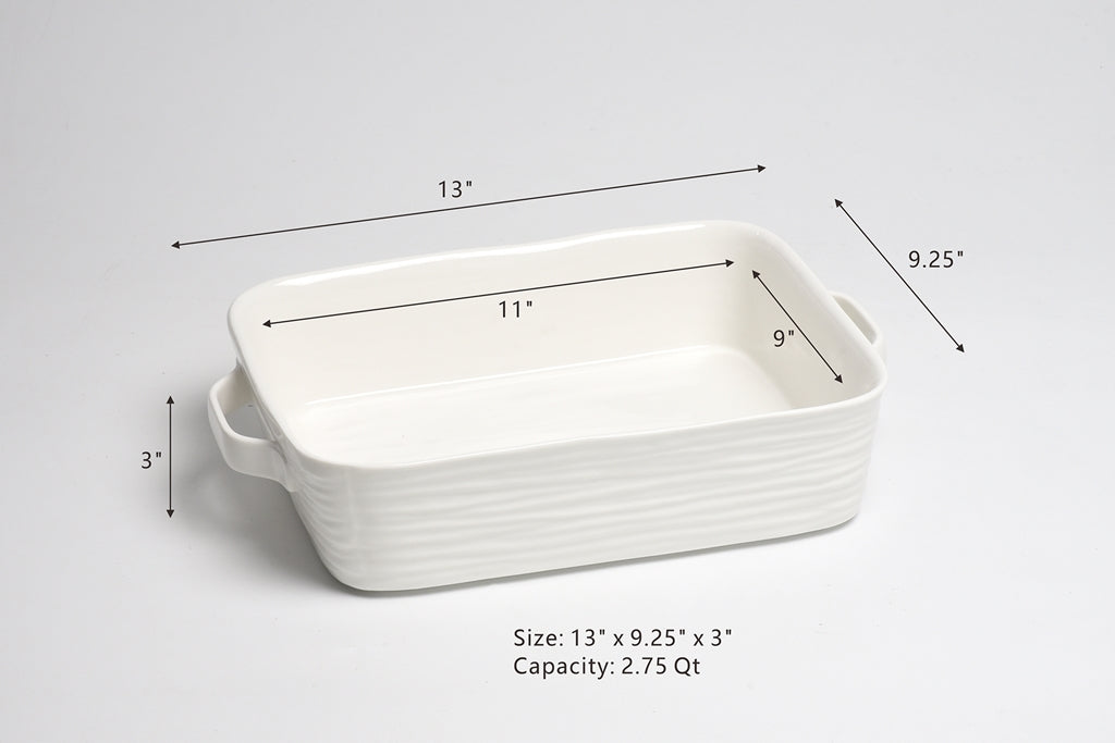 Pampa Bay Le Blanc Rectangular Baking Dish
