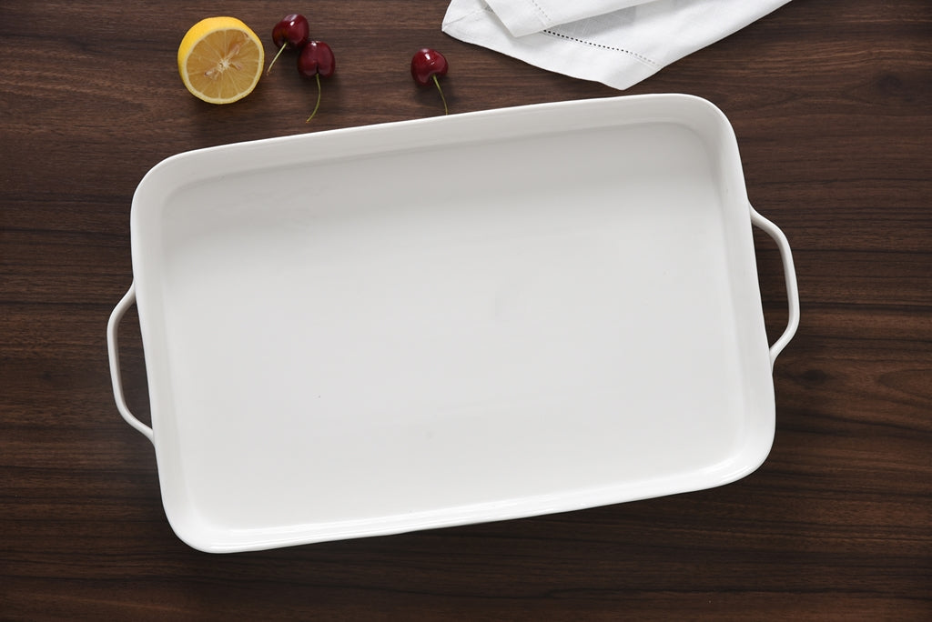 Pampa Bay Le Blanc Rectangular Tray With Handles