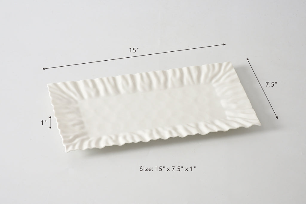 Pampa Bay Mascali Bianca Rectangular Tray