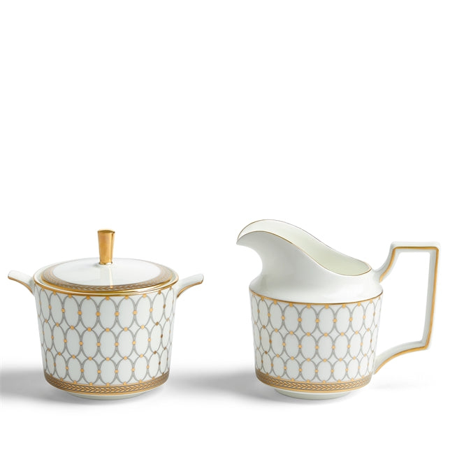 Wedgwood Renaissance Grey Sugar and Creamer
