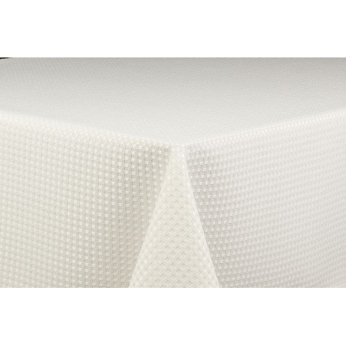 Weave White Tablecloth 70" x 144" WITH JOIN - La Belle Table - TB005