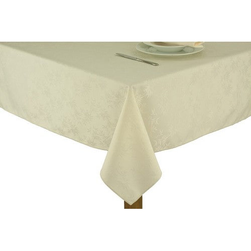 Alpine Leaves White Tablecloth 54