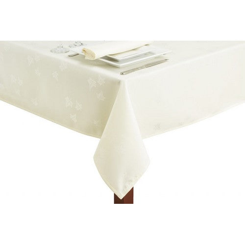 Leaves White Tablecloth 54" x 108" - La Belle Table - TB017