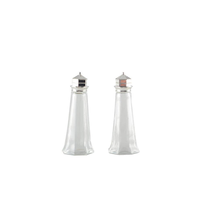 Aulica Silver Salt and Pepper Shakers 4.6x4.6x11.5cm
