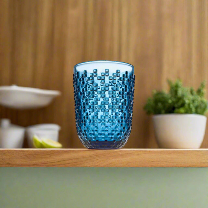 Godinger Alba Blue Double Old Fashion, Set of 4